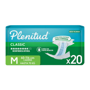 Pañales Plenitud Classic bolsa x 20 MEDIANO