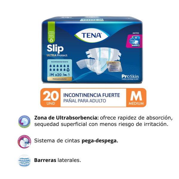 Pañales Tena Slip Ultra bolsa x 20 MEDIANO