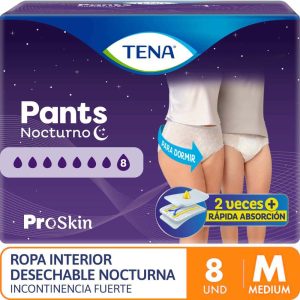 Ropa interior Absorbente Tena Pants Nocturno bolsa x 8  MEDIANO